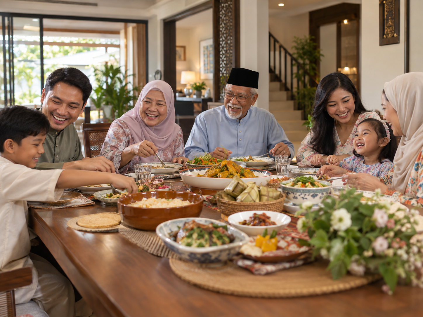 Family reunion in a landed home