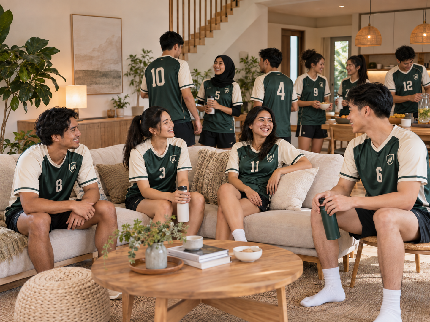 Sports team group stay